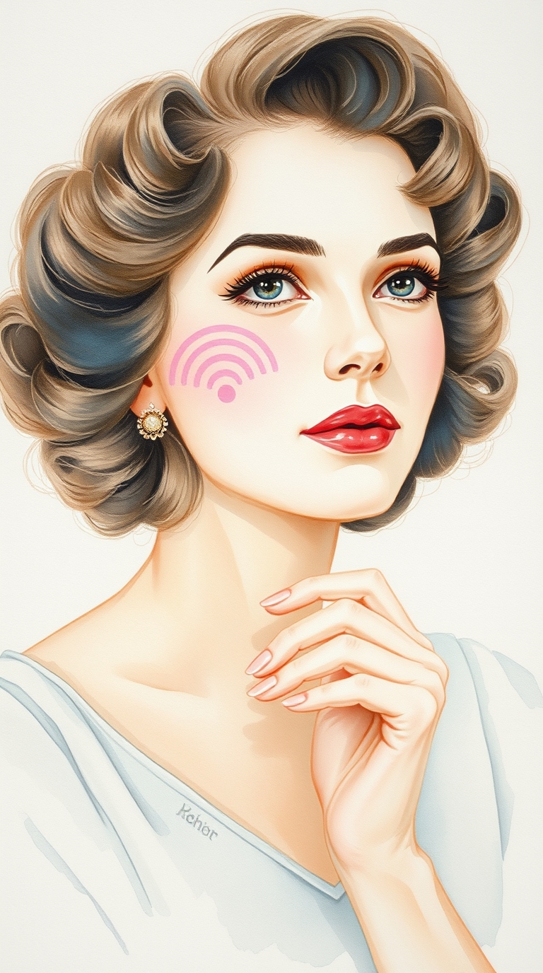 An illustration of Hedy Lamarr