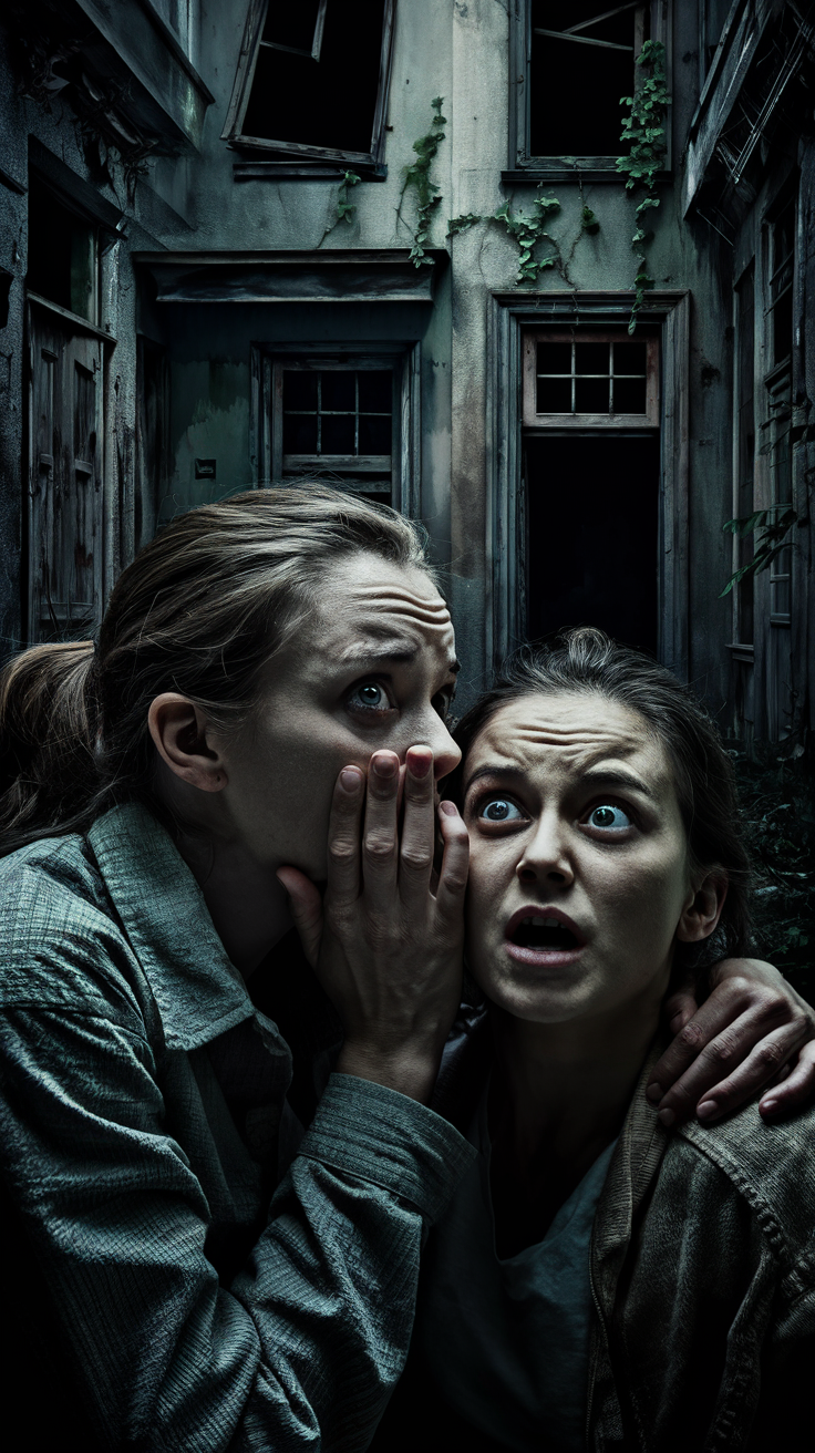 The social behavior of whispering when you're scared.